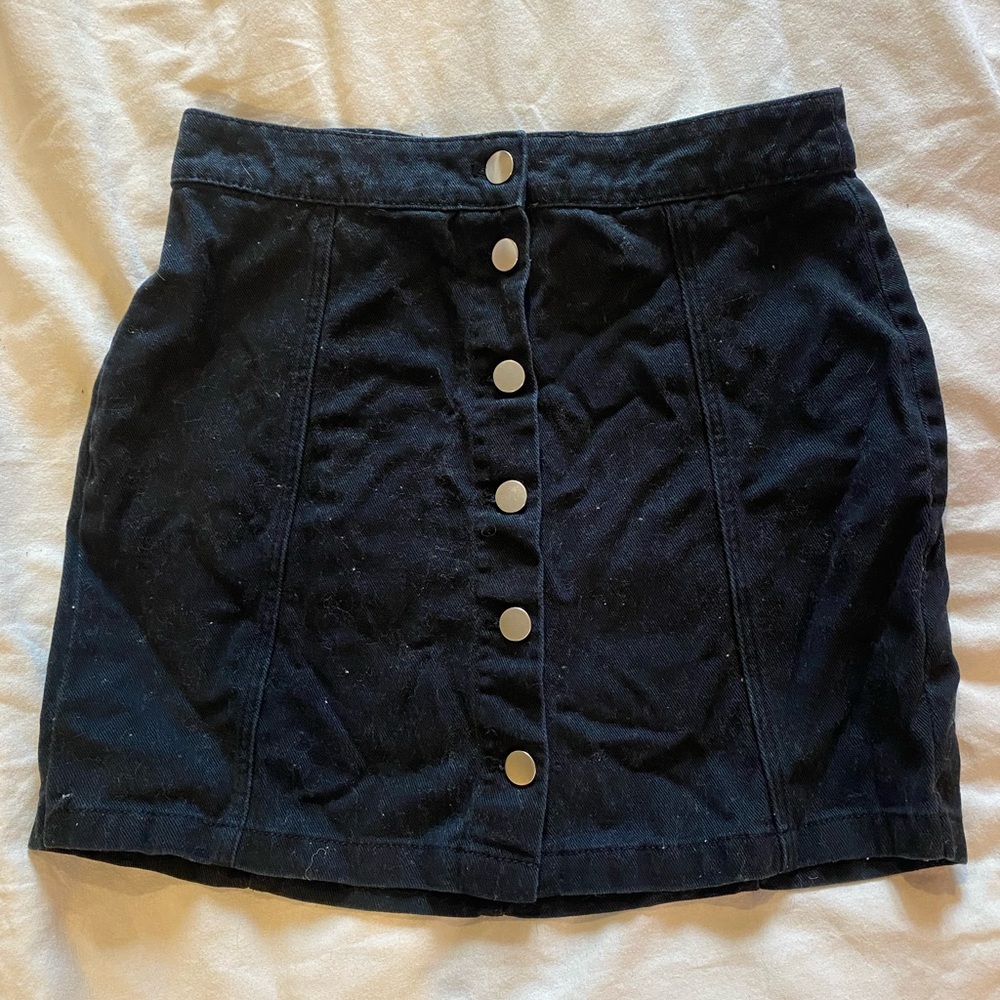 Black Button-Up Skirt